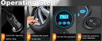 GUWIEYG DC12V Car Air Pump – 150PSI Digital Tire Inflator for Auto & Bikes