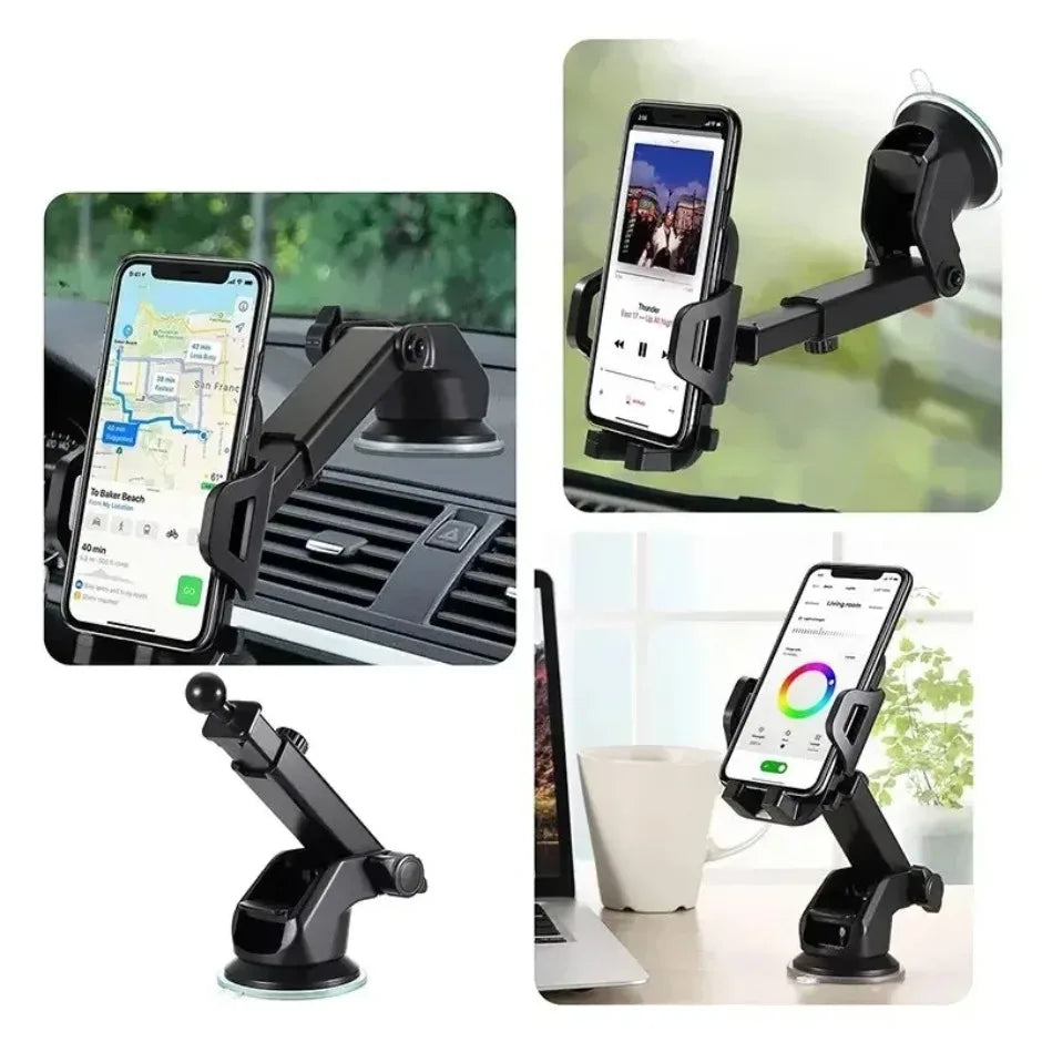 2025 Car Phone Holder – Suction Cup & Air Vent Mount for iPhone, Samsung
