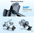 2025 Car Phone Holder – Suction Cup & Air Vent Mount for iPhone, Samsung
