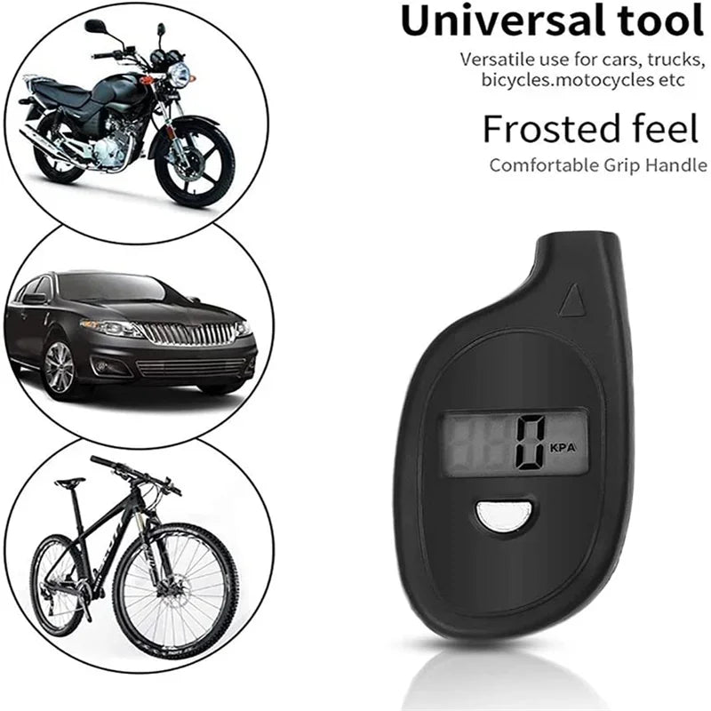Tire Gauge – LCD Air Pressure Tester for Car & Motorcycle