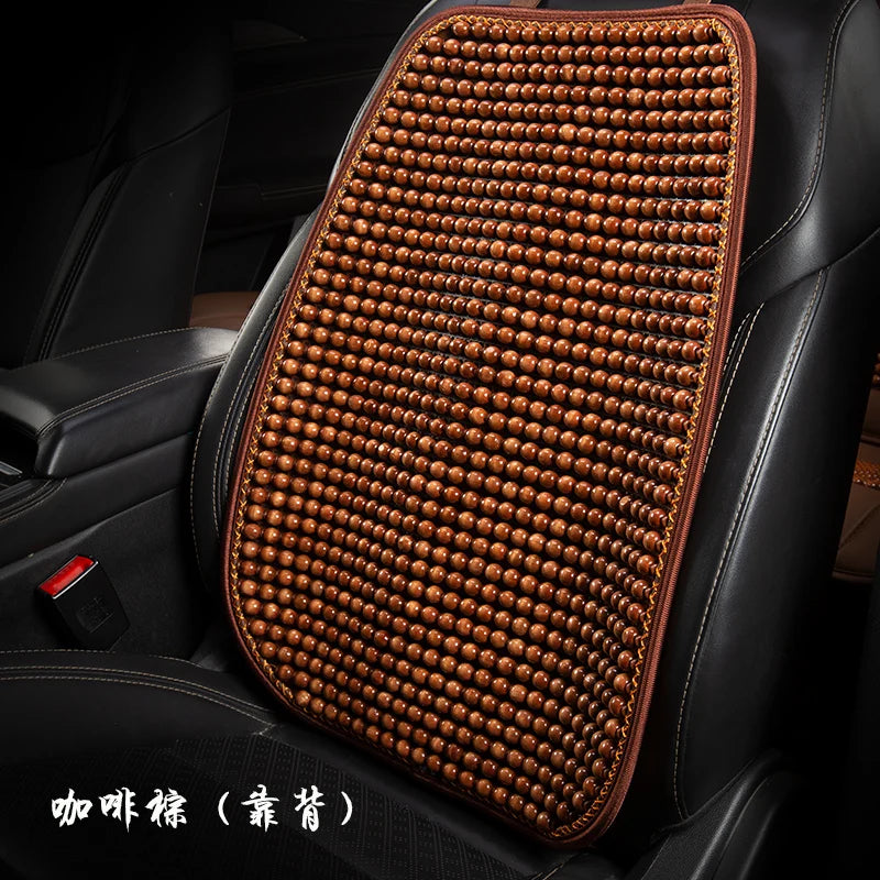Wood Bead Car Seat Cushion – Summer Cooling & Breathable, All-Season Comfort