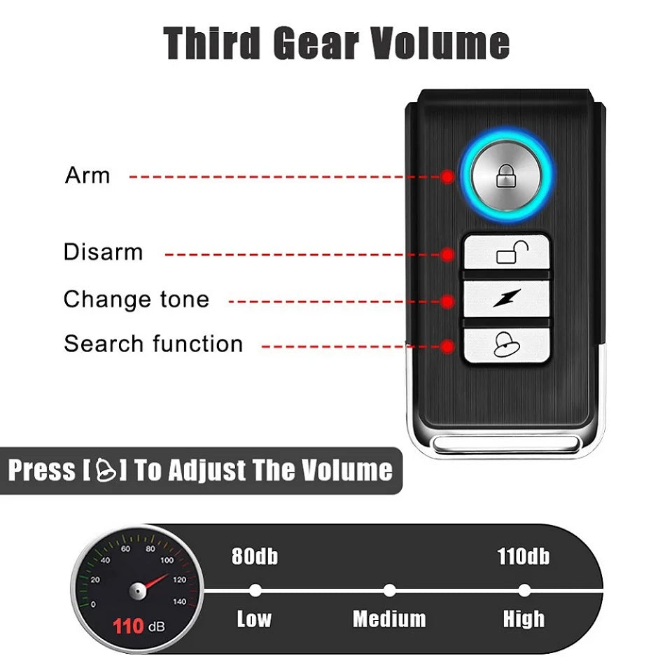 Wireless Bike Vibration Alarm – Anti-Theft Security System