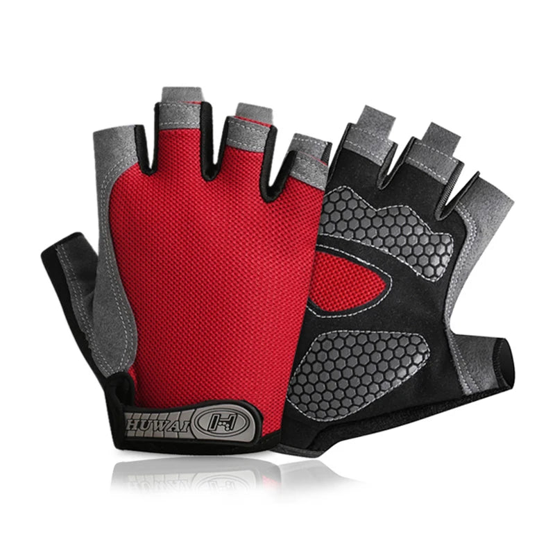 Unisex Half-Finger Cycling & Gym Gloves – Breathable Anti-Slip Sport Gloves
