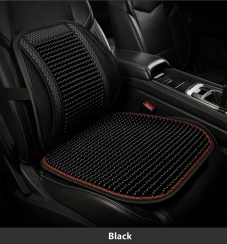 Wood Bead Car Seat Cushion – Summer Cooling & Breathable, All-Season Comfort