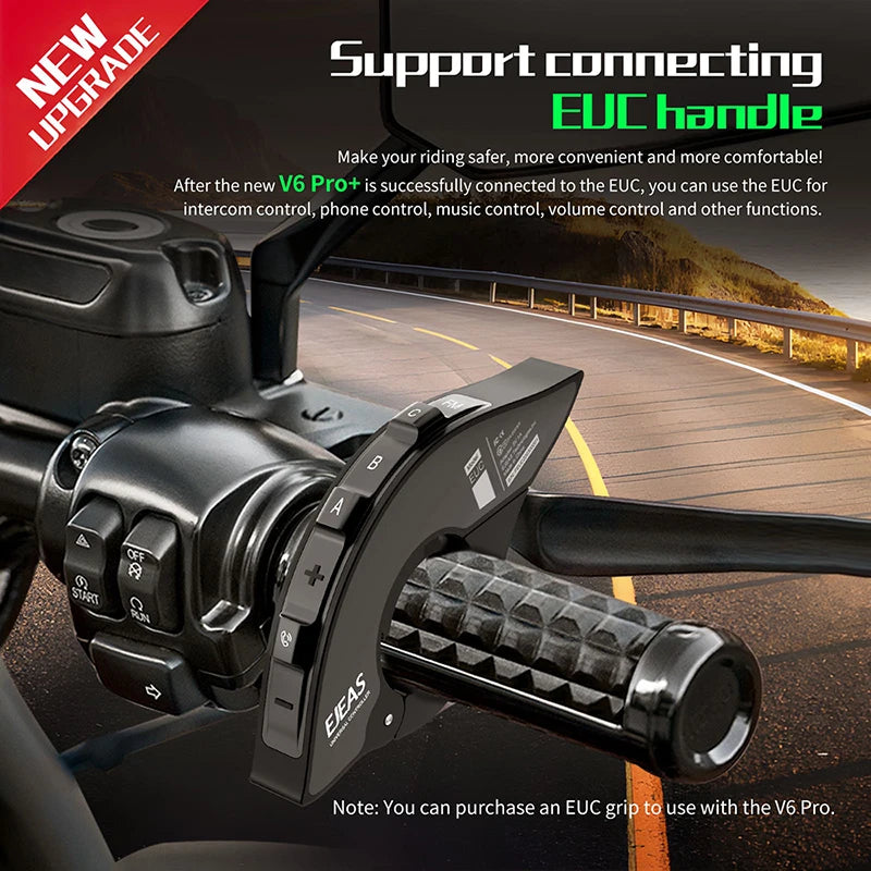 EJEAS V6 Pro Moto Intercom – Wireless Helmet Walkie Talkie Headset