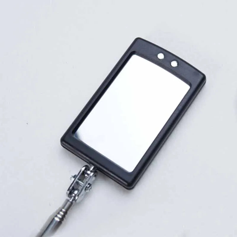 360° Telescoping Inspection Mirror – LED Light Mechanic Tool for Car Repairs