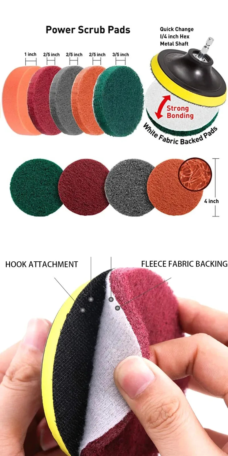 Electric Drill Brush Cleaning Kit – Multi-Purpose Scrubber Set for Car, Kitchen & Bathroom