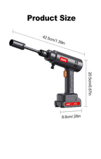 EAFC 60Bar Cordless Electric Car Wash Gun – High-Pressure Foam Spray Cleaner