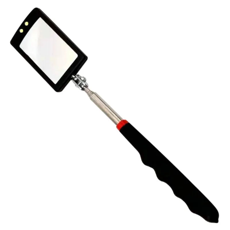 Car 360° Inspection Mirror – Telescopic Mechanic Tool with LED Light