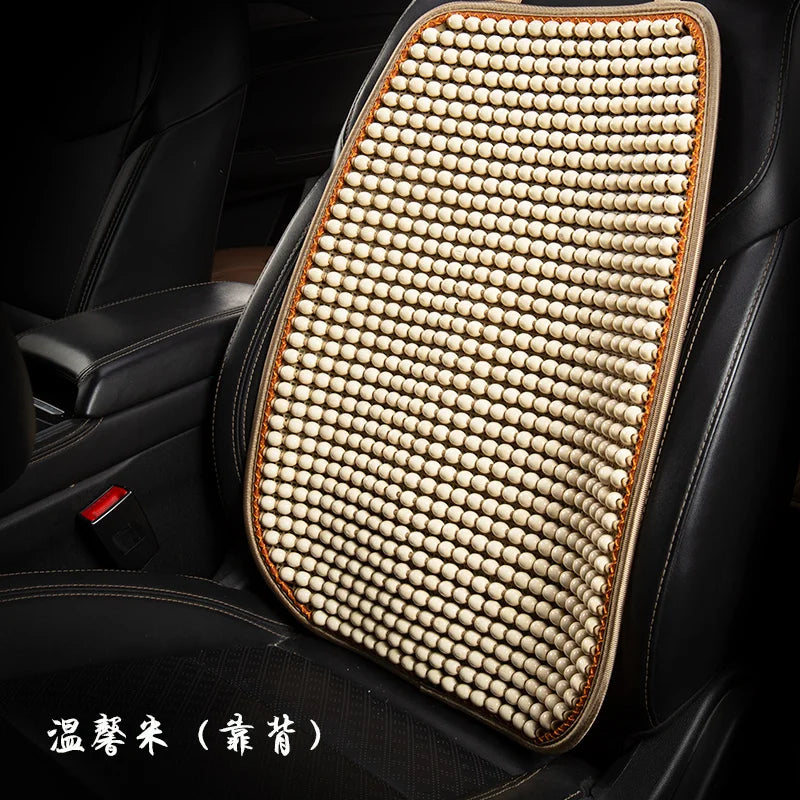 Wood Bead Car Seat Cushion – Summer Cooling & Breathable, All-Season Comfort
