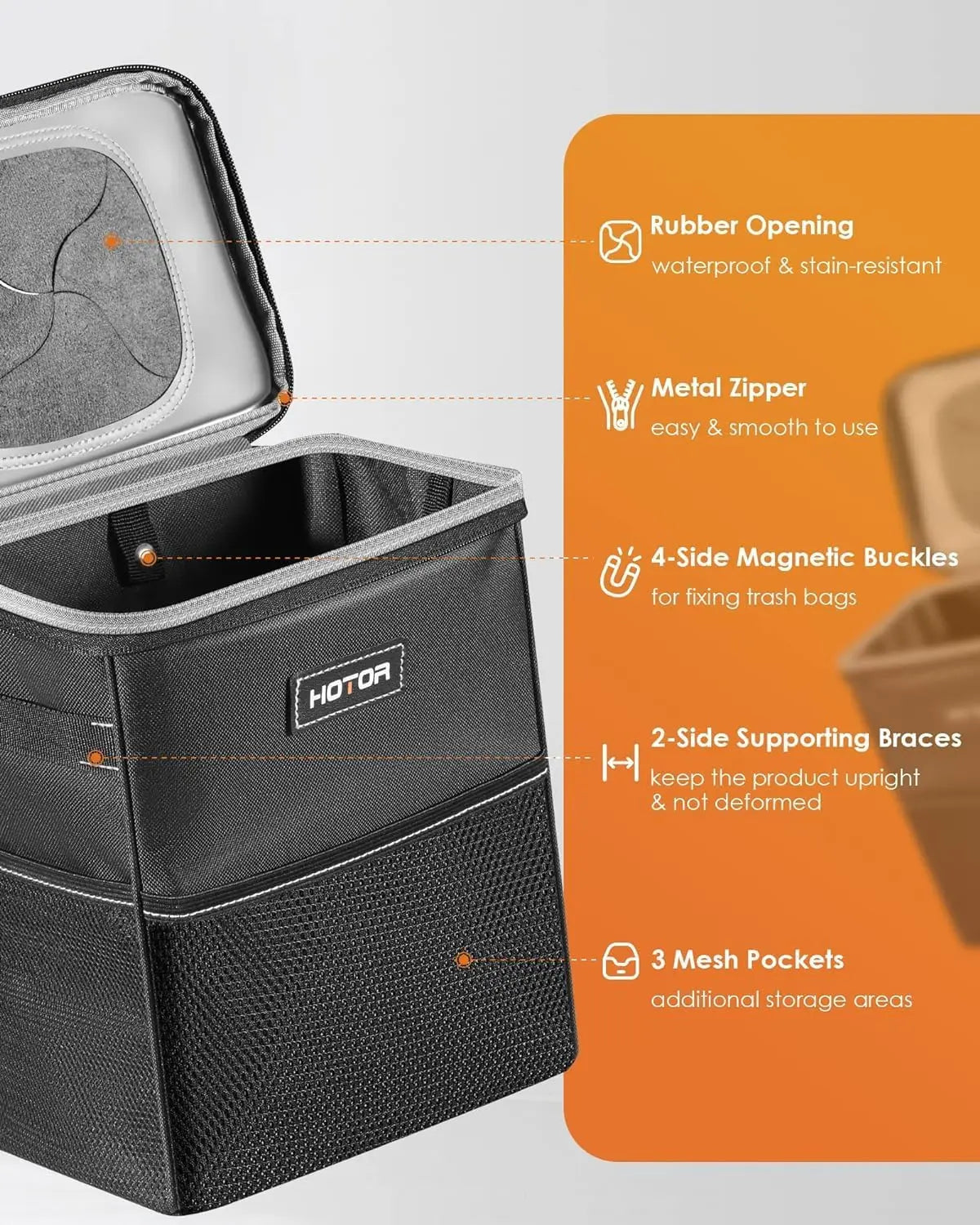 Multipurpose Car Trash Bin – Waterproof, Foldable & 100% Leak-Proof Design