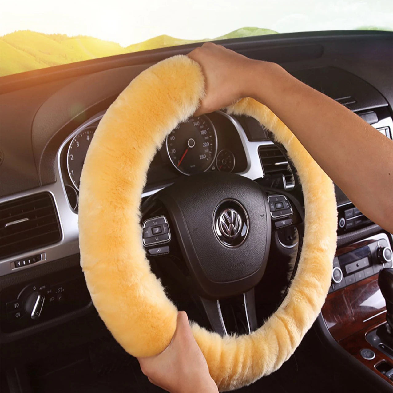 OFLBA Real Fur Steering Wheel Cover – Australian Sheepskin