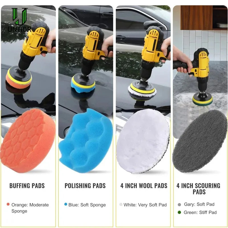 Electric Drill Brush Cleaning Kit – Multi-Purpose Scrubber Set for Car, Kitchen & Bathroom