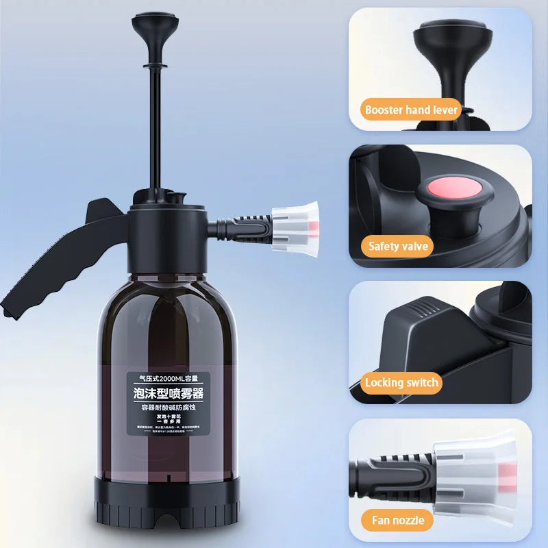 2L Hand Pump Foam Sprayer – High-Pressure Car & Home Wash Bottle