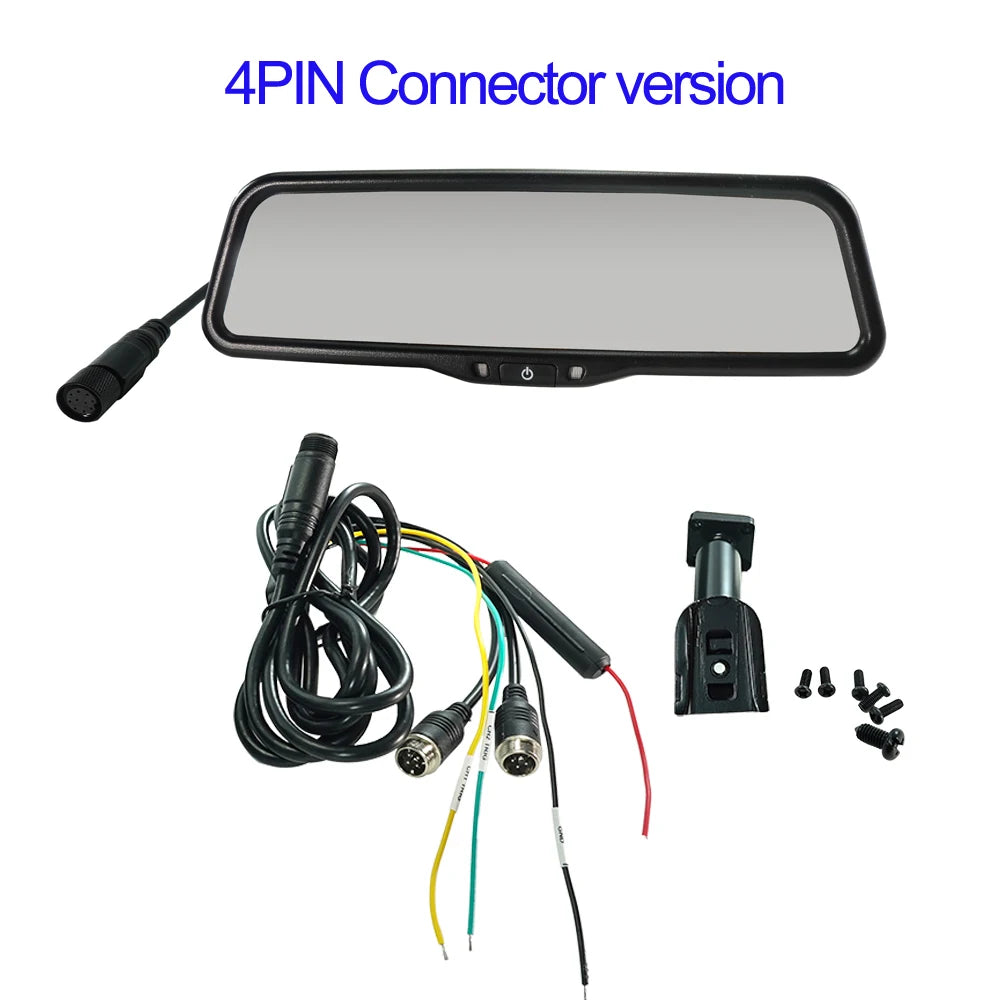 9.66” AHD 1080P Car Rear View Mirror – Full Screen Monitor with Auto Brightness