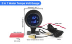 2-in-1 LED Digital Water Temp & Voltmeter – 12V/24V Car & Truck Gauge