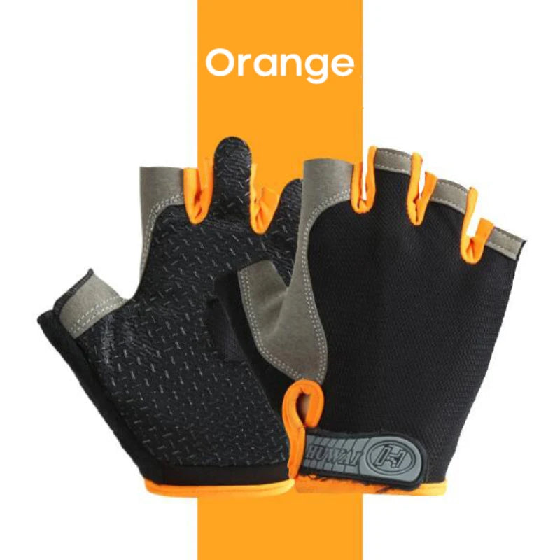 Unisex Half-Finger Cycling & Gym Gloves – Breathable Anti-Slip Sport Gloves