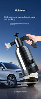 2L Hand Pump Foam Sprayer – Multi-Nozzle Snow Foam Car Wash & Cleaning Bottle