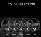 Universal Leather Steering Wheel Cover – Anti-Slip & All-Season Fit