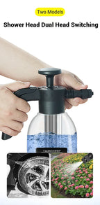 2L High-Pressure Foam Sprayer – Hand Pump Car Wash & Home Cleaning Bottle