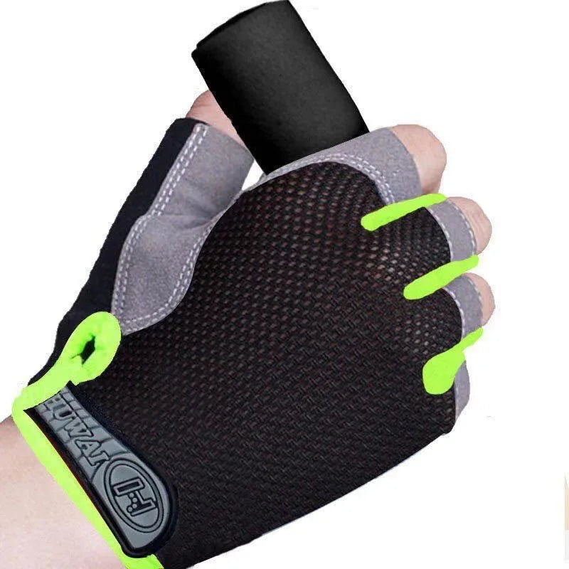 Unisex Half-Finger Cycling & Gym Gloves – Breathable Anti-Slip Sport Gloves