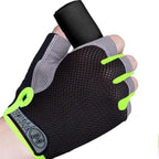 Unisex Half-Finger Cycling & Gym Gloves – Breathable Anti-Slip Sport Gloves