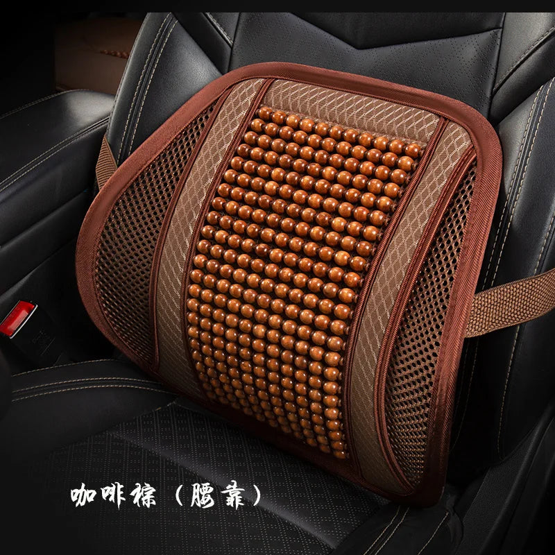 Wood Bead Car Seat Cushion – Summer Cooling & Breathable, All-Season Comfort