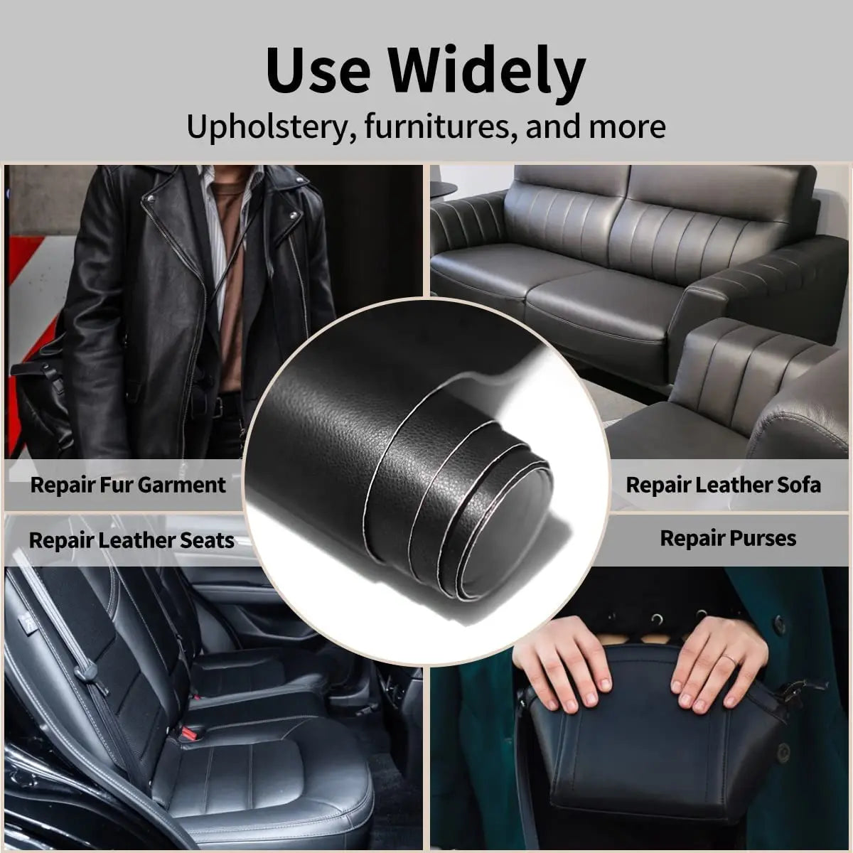 Self-Adhesive Leather Repair Patch Tape – DIY Fix for Sofa, Car Seat, Chair, and Bags