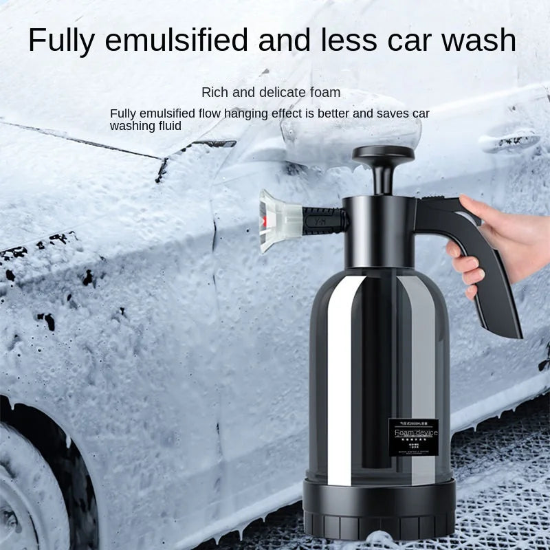 2L Hand Pump Foam Sprayer – Multi-Nozzle Snow Foam Car Wash & Cleaning Bottle