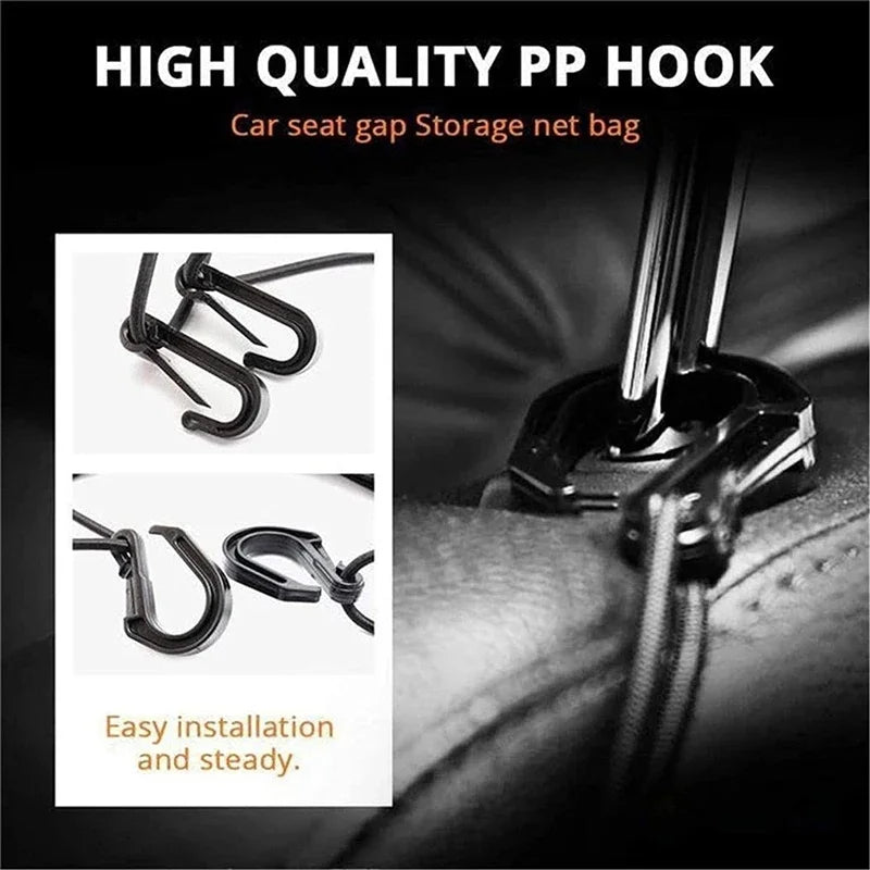 Car Storage Net Bag – Elastic Organizer & Pet Barrier Between Seats
