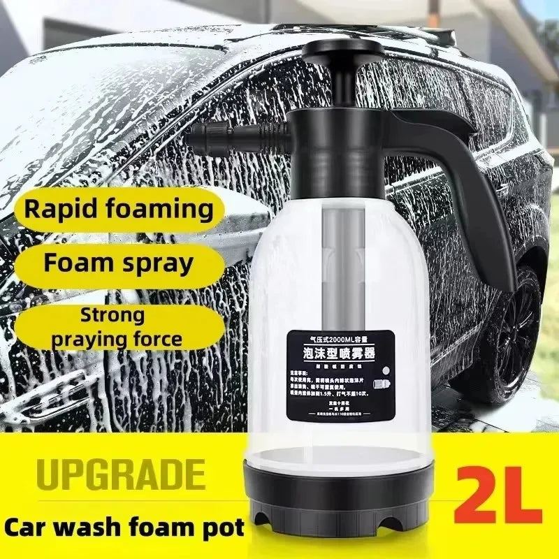 2L High-Pressure Foam Sprayer – Hand Pump Car Wash & Home Cleaning Bottle