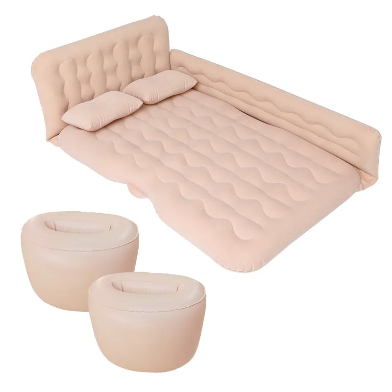 Car Travel Inflatable Air Mattress – 135x80cm Rear Seat & Trunk Universal Bed