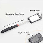 360° Telescoping Inspection Mirror – LED Light Mechanic Tool for Car Repairs