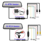 9.66” AHD 1080P Car Rear View Mirror – Full Screen Monitor with Auto Brightness
