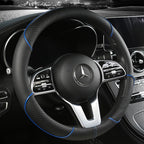 Universal Leather Steering Wheel Cover – Anti-Slip & All-Season Fit