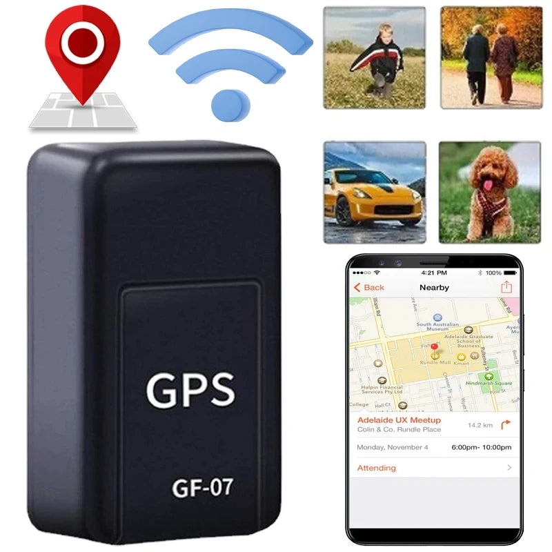 GF07 Mini Magnetic GPS Tracker – Real-Time Vehicle & Pet Locator with App