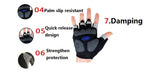 Unisex Half-Finger Cycling & Gym Gloves – Breathable Anti-Slip Sport Gloves