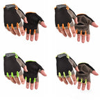 Unisex Half-Finger Cycling & Gym Gloves – Breathable Anti-Slip Sport Gloves