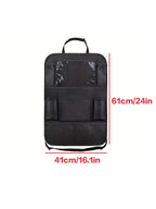 Large Multi-Grid Car Seat Back Organizer – Black Hanging Storage Bag