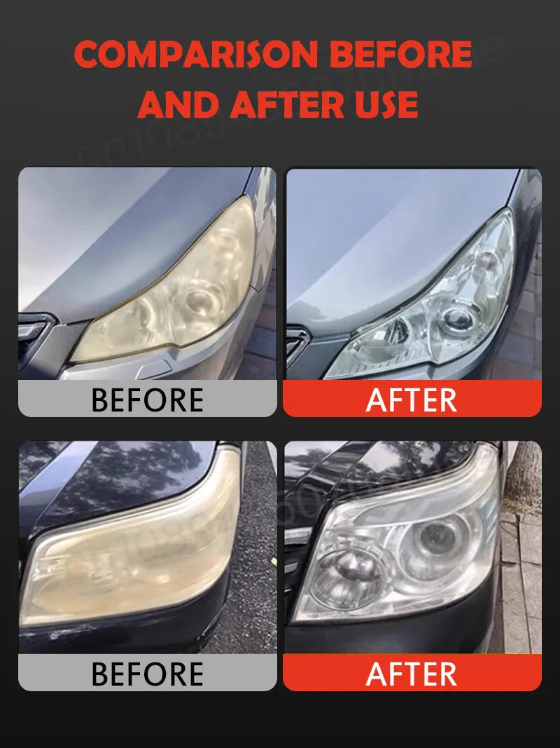 Car Headlight Restoration Kit – Scratch Remover & Polishing Paste