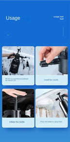 2L Hand Pump Foam Sprayer – Multi-Nozzle Snow Foam Car Wash & Cleaning Bottle