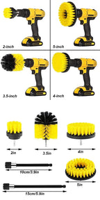Electric Drill Brush Cleaning Kit – Multi-Purpose Scrubber Set for Car, Kitchen & Bathroom