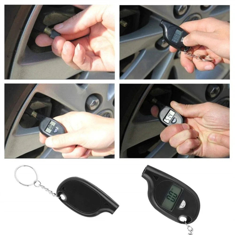 Tire Gauge – LCD Air Pressure Tester for Car & Motorcycle