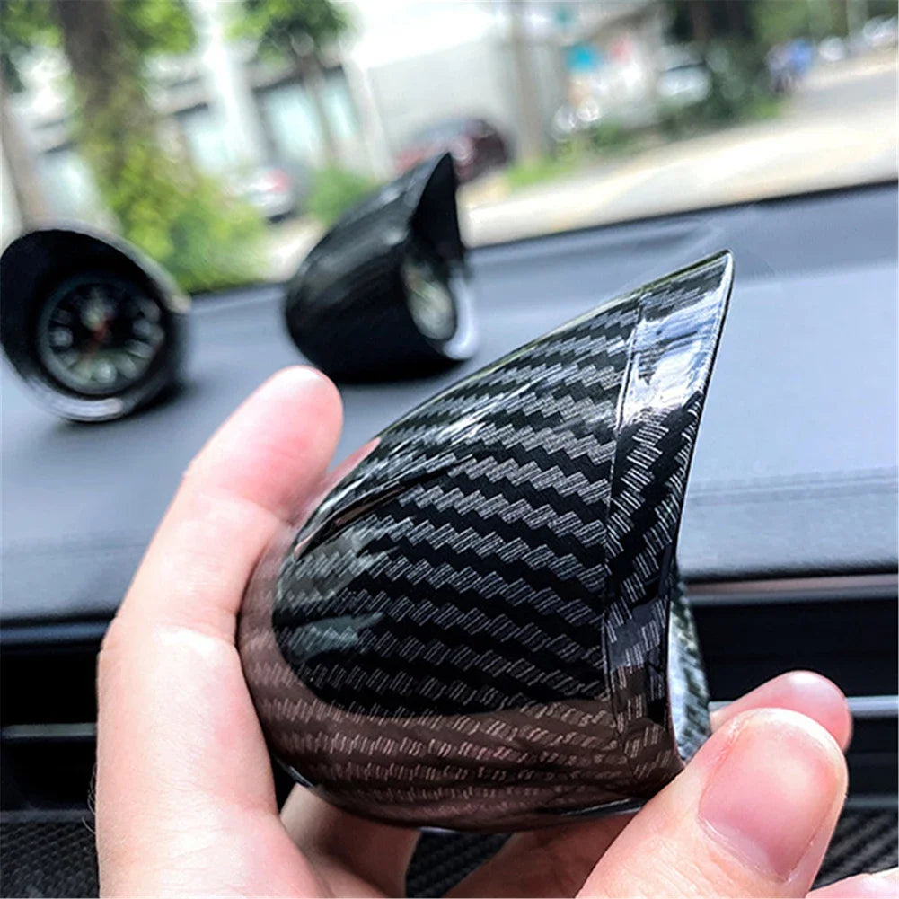 Luminous Quartz Carbon Fiber Car Clock – Mini Dashboard Waterproof Watch