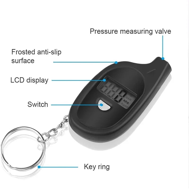 Tire Gauge – LCD Air Pressure Tester for Car & Motorcycle