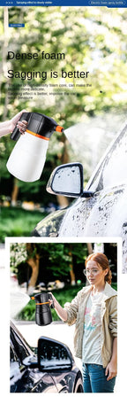 LEIBOO Electric Foam Sprayer – Battery-Powered Car Wash Snow Cannon