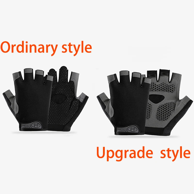 Unisex Half-Finger Cycling & Gym Gloves – Breathable Anti-Slip Sport Gloves
