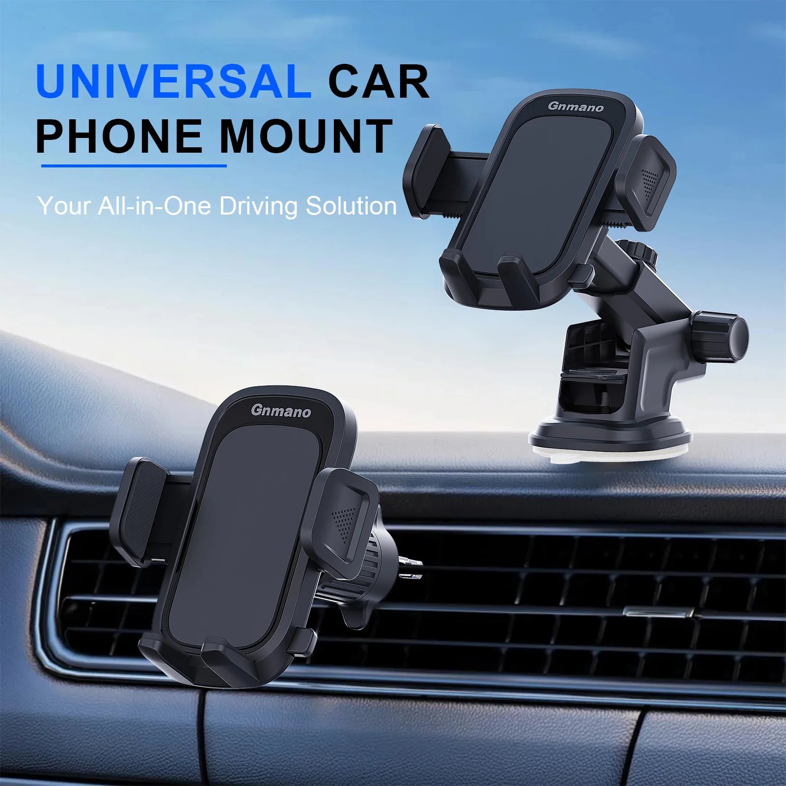360° Car Phone Holder – Strong Suction Stand for iPhone 16 & All Smartphones