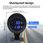 2-in-1 LED Digital Water Temp & Voltmeter – 12V/24V Car & Truck Gauge