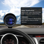 2-in-1 LED Digital Water Temp & Voltmeter – 12V/24V Car & Truck Gauge